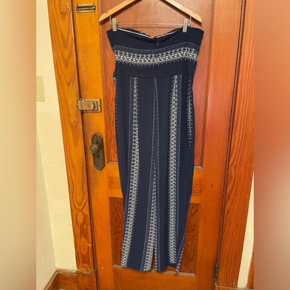 WORN ONCE | Jealous Tomato Navy Pattern Jumpsuit - Picture 2 of 5